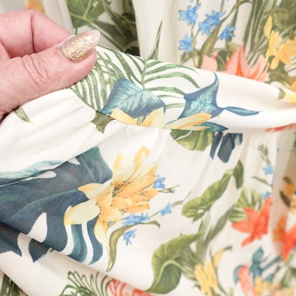 NWOT A.Calin Elegant Tropical Maxi Vacation Luau Beach dress Large - Picture 9 of 11